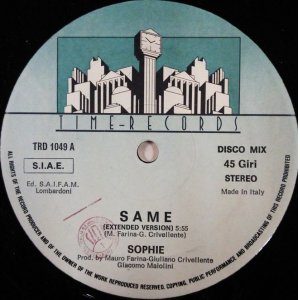 画像: Sophie / Same (TRD 1049)【中古レコード】 2837 管理