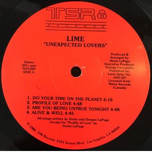 画像: $ Lime / Unexpected Lovers (TLP1220) LP, Album (US)【中古レコード】Y5-3F店