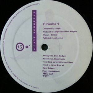 画像: Dave Rodgers / Rich And Famous (MIX 323) Tension【中古レコード】1496一枚 