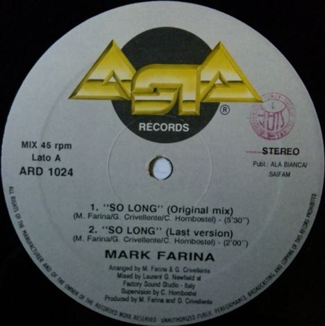 画像1: Mark Farina / So Long 【中古レコード】1738 ★