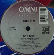 画像1: Sinitta / Toy Boy (0-96751) US 穴【中古レコード】2019 ★