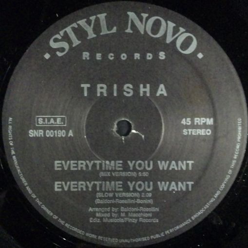 画像1: Trisha / Everytime You Want (SNR 00190) 穴 【中古レコード】2388EF