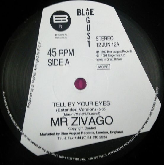 画像1: Mr. Zivago ‎/ Tell By Your Eyes 12 JUN 12 【中古レコード】2734 注意
