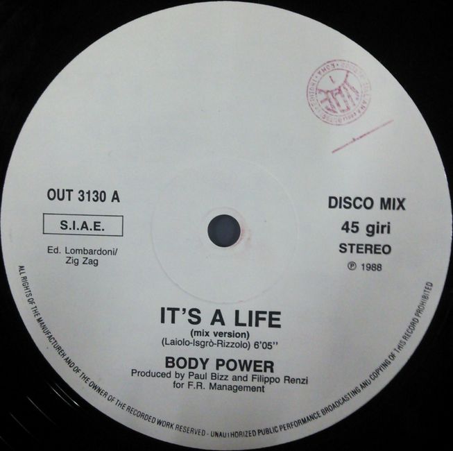 画像1: Body Power ‎/ It's A Life 【中古レコード】2761 管理