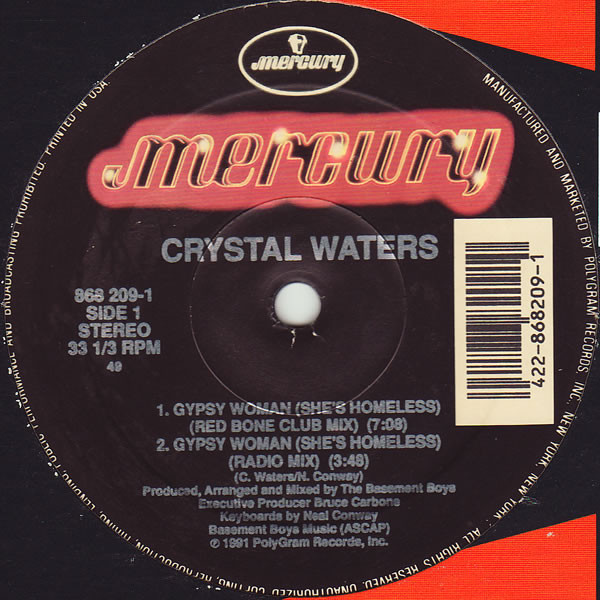 画像1: CRYSTAL WATERS / GYPSY WOMAN (SHE'S HOMELESS) 【中古レコード】1403一枚