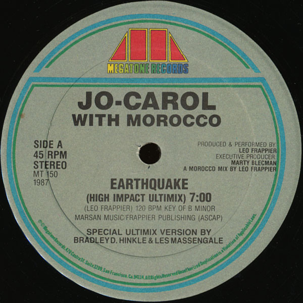画像1: $ Jo-Carol With Morocco / Earthquake (MT-150)【中古レコード】2927B