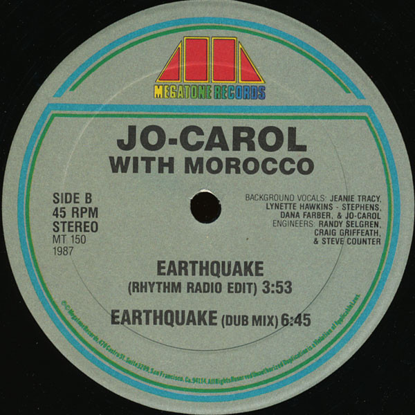 画像2: $ Jo-Carol With Morocco / Earthquake (MT-150)【中古レコード】2927B