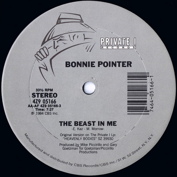 画像1: $ Bonnie Pointer / The Beast In Me (4Z9 05166)【中古レコード】YYY358-4481-2-2+