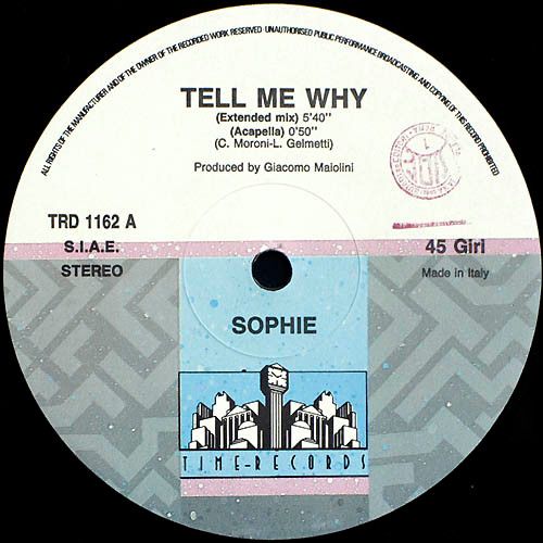 画像1: Sophie / Tell Me Why (TRD 1162) 穴【中古レコード】2600C