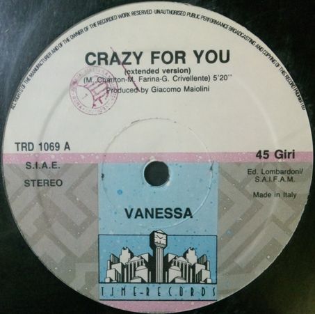 画像1: Vanessa / Crazy For You 穴 (TRD 1069) 【中古レコード】1724B ★