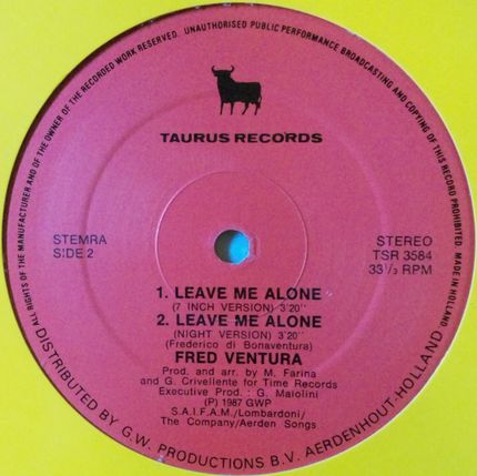 画像1: Fred Ventura / Leave Me Alone TSR 3584 【中古レコード】1416一枚