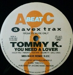 画像1: Tommy K. / You Need A Lover (Remix) Valentina / Harmony (Remix) AVJS-1097【中古レコード】1193