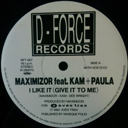 画像1: Maximizor Feat. Kam + Paula / I Like It (Give It To Me) ドラゴンボール (DFT-007)【中古レコード】1348 一枚