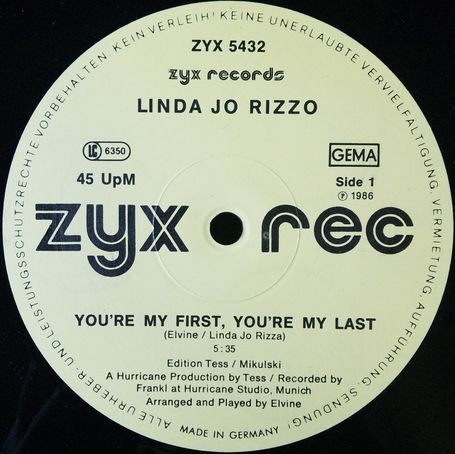 画像1: Linda Jo Rizzo ‎/ You're My First, You're My Last 【中古レコード】1406一枚
